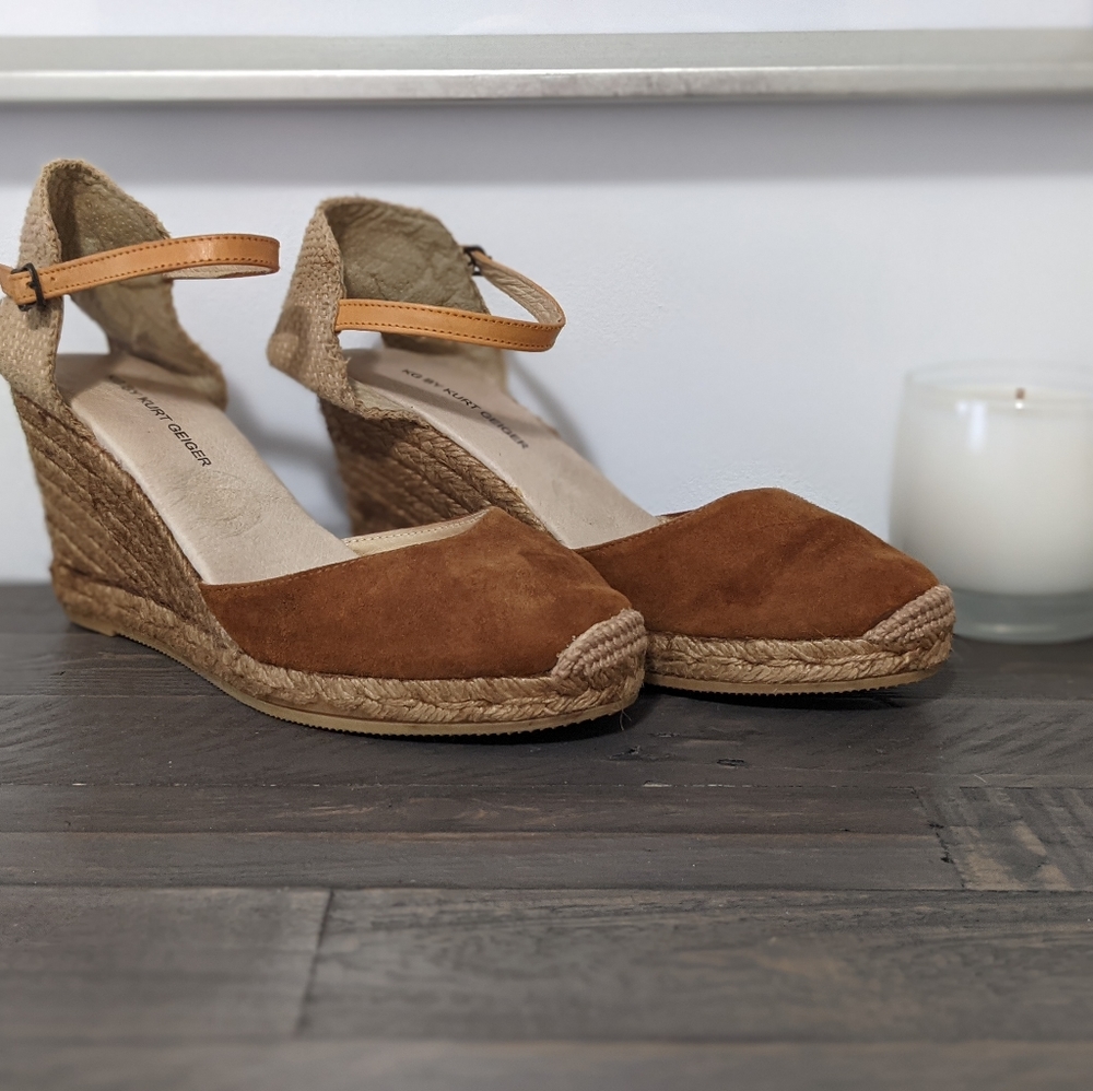 Espadrilles Ankle Strap Brown Suede
